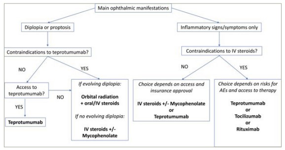 Figure 1: Treatment algorithm for active, moderate-to-severe thyroid eye disease